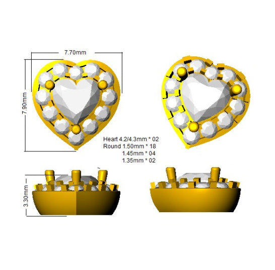 SE5462 — Earrings - 9k Yellow Gold detail