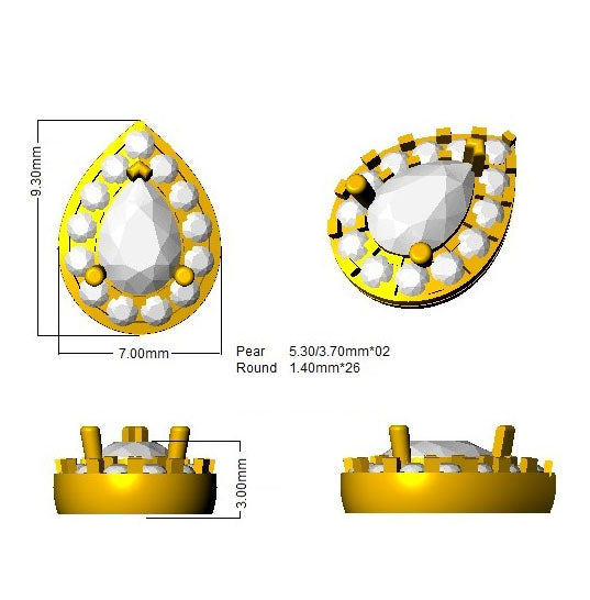 SE5463 — Earrings - 9k Yellow Gold detail