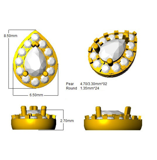 SE5465 — Earrings - 9k Yellow Gold detail