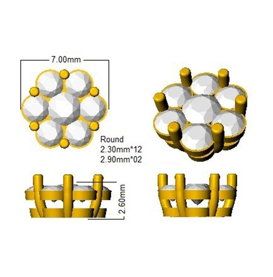 SE5499 — Earrings - 9k Yellow Gold detail