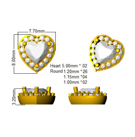 SE5506 — Earrings - 9k Yellow Gold detail