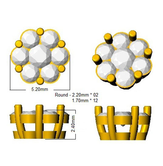 SE5518 — Earrings - 9k Yellow Gold detail
