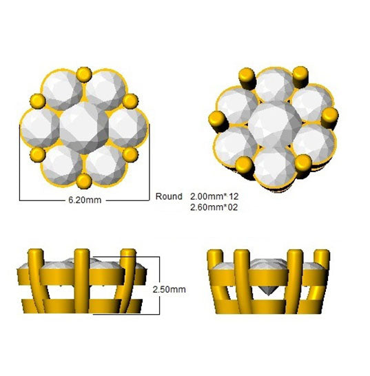 SE5519 — Earrings - 9k Yellow Gold detail