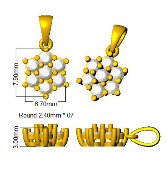 SE5521P — Pendant - 9k Yellow Gold detail