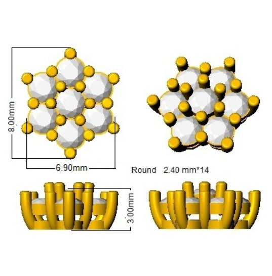 SE5521 — Earrings - 9k Yellow Gold detail