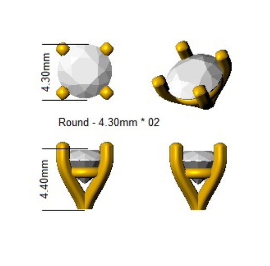 SE5525-4.3 — Earrings - 9k Yellow Gold detail