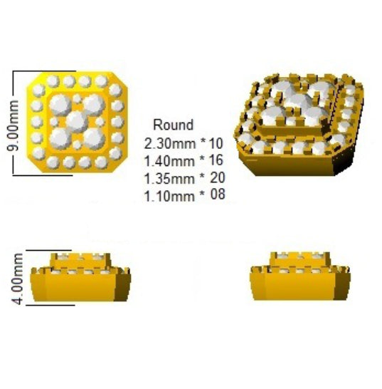 SE5536 — Earrings - 9k Yellow Gold detail