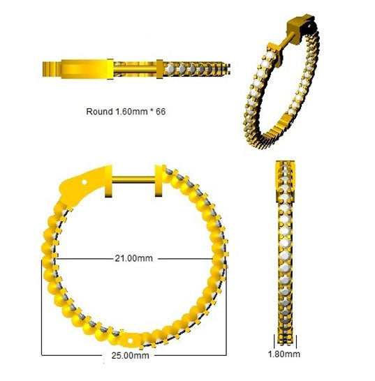 SE5543 — Earrings - 9k Yellow Gold detail