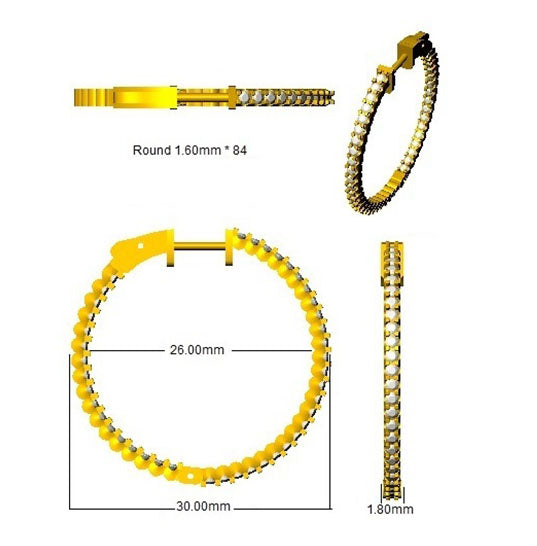 SE5544 — Earrings - 9k Yellow Gold detail