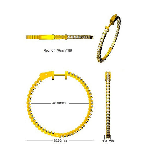 SE5545 — Earrings - 9k Yellow Gold detail