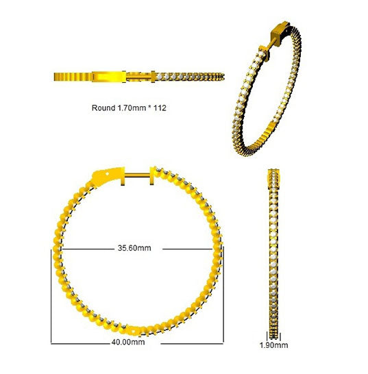 SE5546 — Earrings - 9k Yellow Gold detail