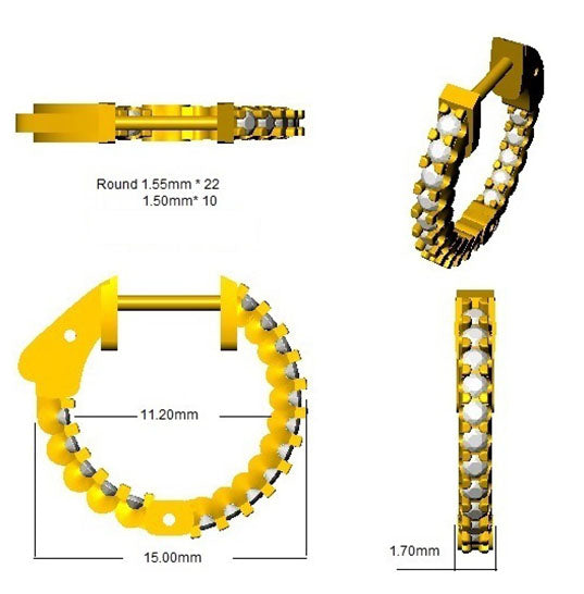 SE5547 — Earrings - 9k Yellow Gold detail