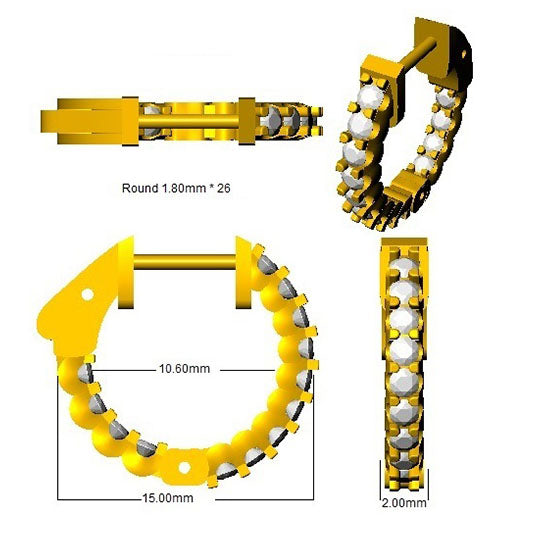 SE5548 — Earrings - 9k Yellow Gold detail