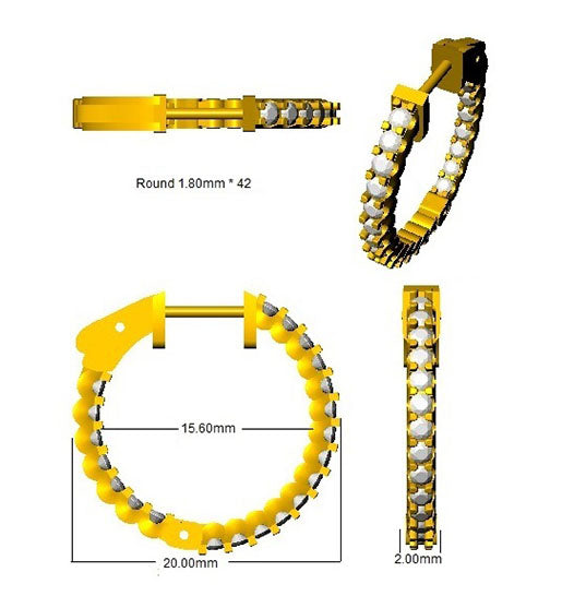 SE5549 — Earrings - 9k Yellow Gold detail