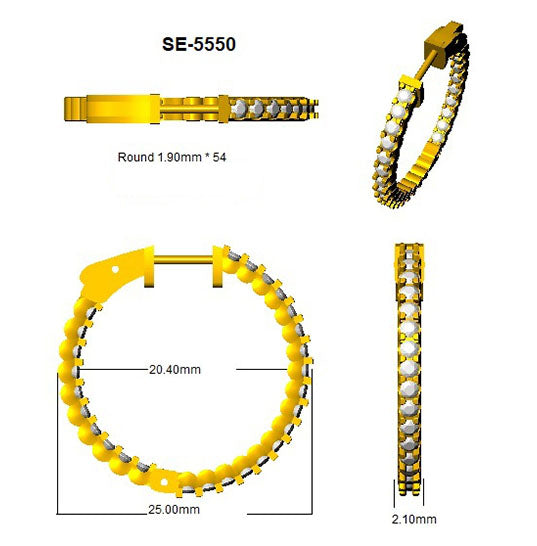 SE5550 — Earrings - 9k Yellow Gold detail