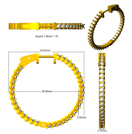 SE5551 — Earrings - 9k Yellow Gold detail