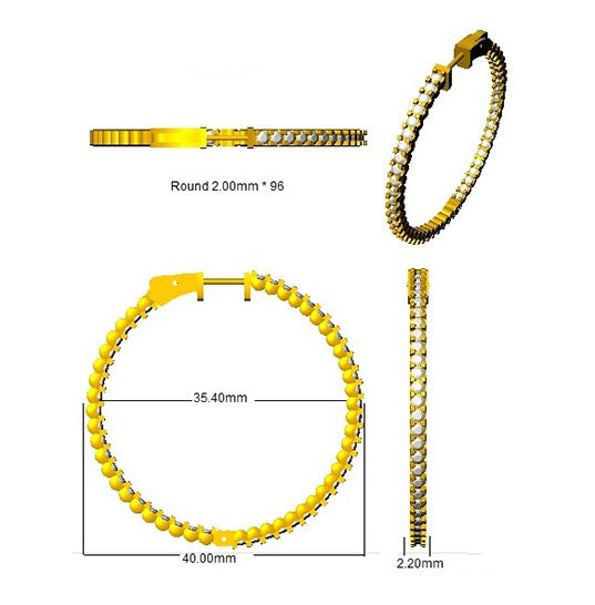 SE5553 — Earrings - 9k Yellow Gold detail