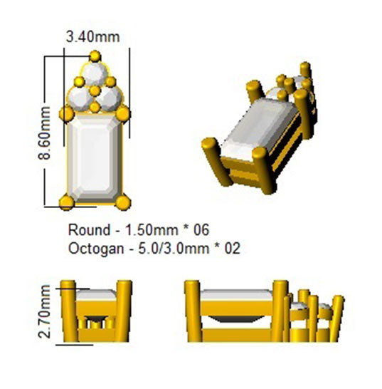 SE5566 — Earrings - 9k Yellow Gold detail