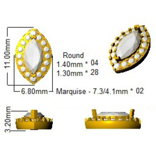 SE5567 — Earrings - 18k Yellow Gold detail