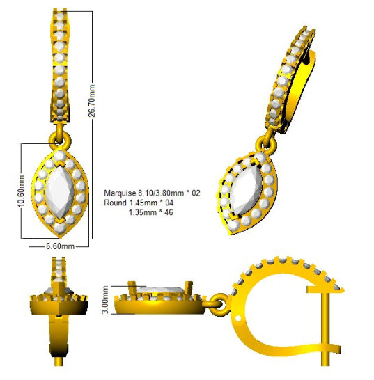 SE5568 — Earrings - 9k Yellow Gold detail