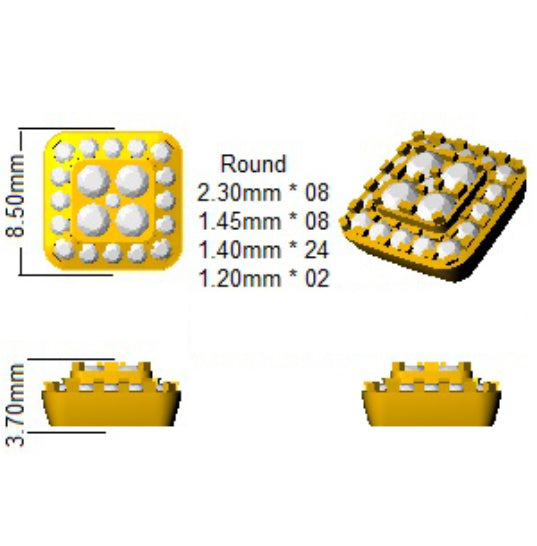 SE5578 — Earrings - 9k Yellow Gold detail