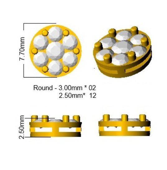 SE5593 — Earrings - 9k Yellow Gold detail