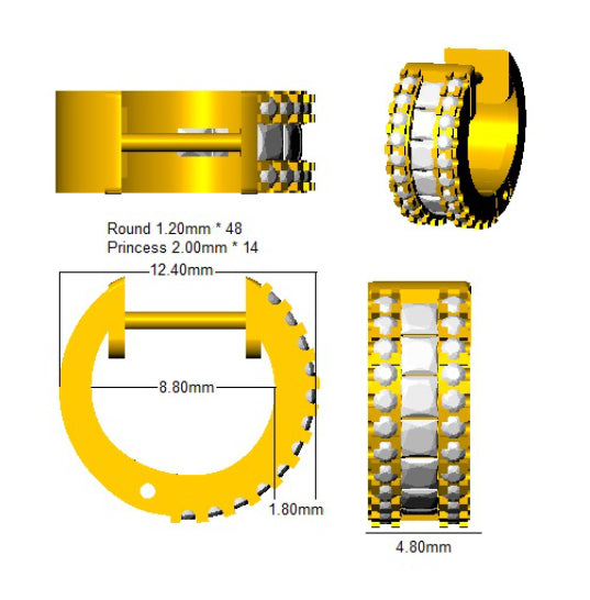 SE5610 — Earrings - 9k Yellow Gold detail