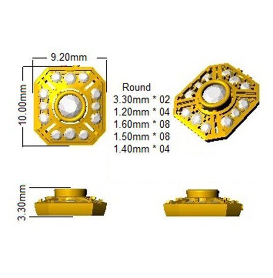 SE5611 — Earrings - 9k Yellow Gold detail