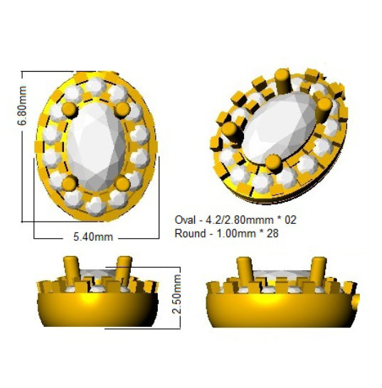 SE5627 — Earrings - 9k Yellow Gold detail