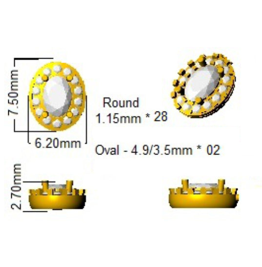 SE5629 — Earrings - 9k Yellow Gold detail