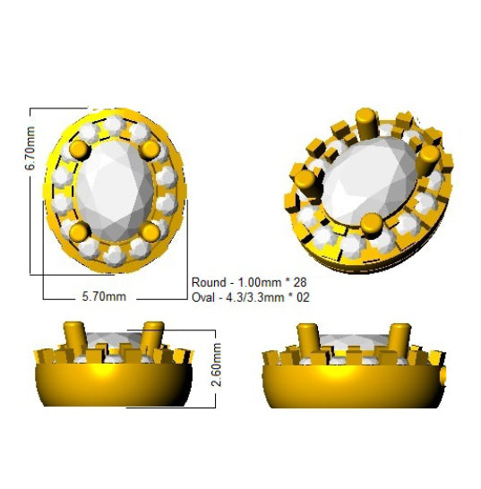 SE5630 — Earrings - 9k Yellow Gold detail