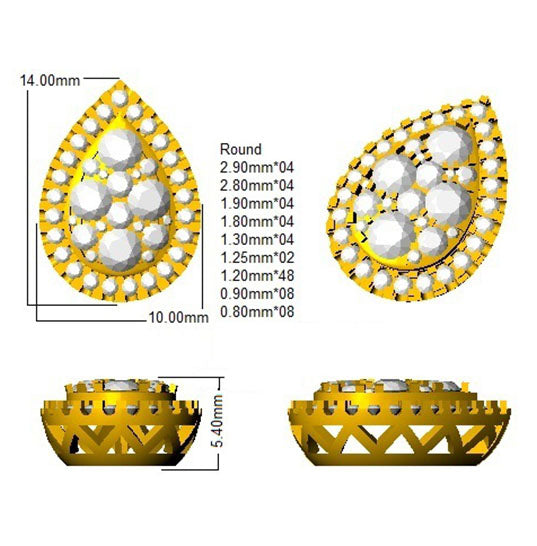 SE5635 — Earrings - 9k Yellow Gold detail