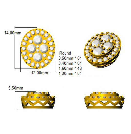 SE5637 — Earrings - 9k Yellow Gold detail