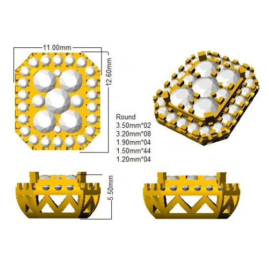 SE5638 — Earrings - 9k Yellow Gold detail