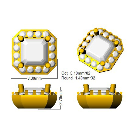 SE5643 — Earrings - 9k Yellow Gold detail