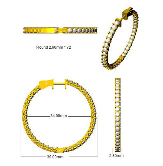 SE5675 — Earrings - 9k Yellow Gold detail