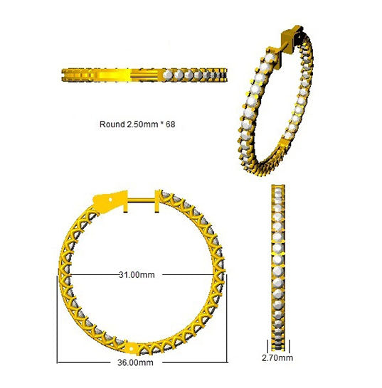 SE5681 — Earrings - 9k Yellow Gold detail