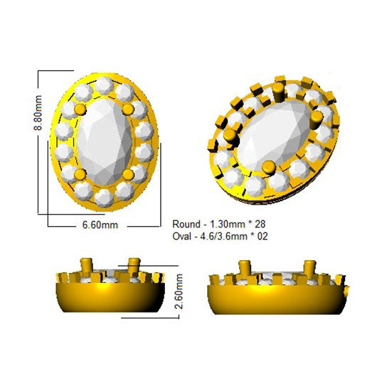 SE5685 — Earrings - 9k Yellow Gold detail