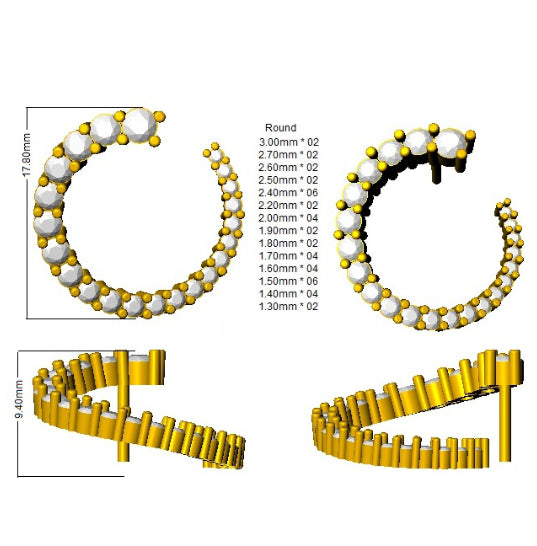 SE5689 — Earrings - 9k Yellow Gold detail