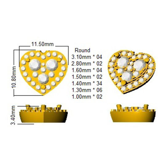 SE5692 — Earrings - 9k Yellow Gold detail