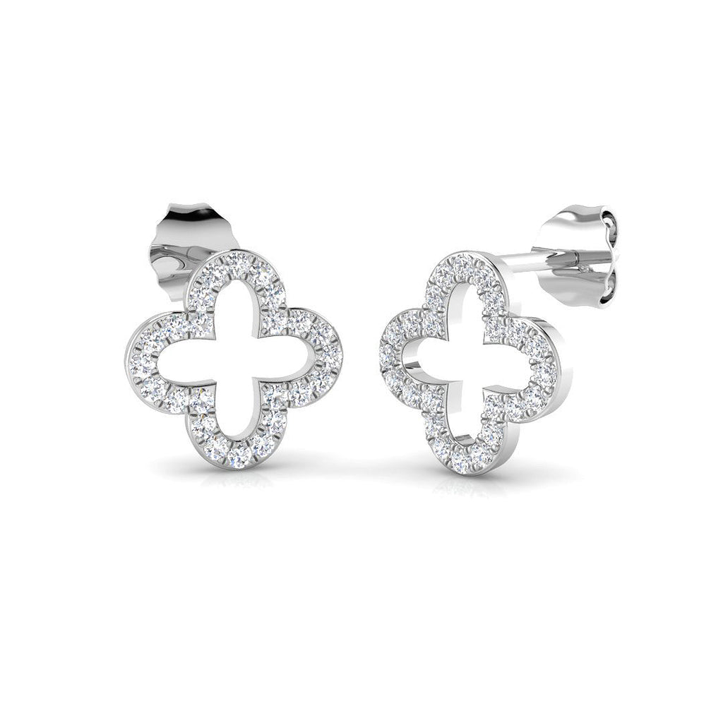 SE5693 — Earrings - 9 KT White Gold