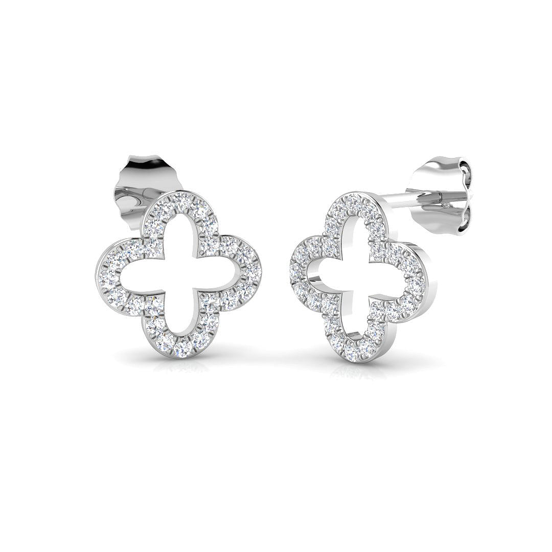 SE5693 — Earrings - 9 KT White Gold