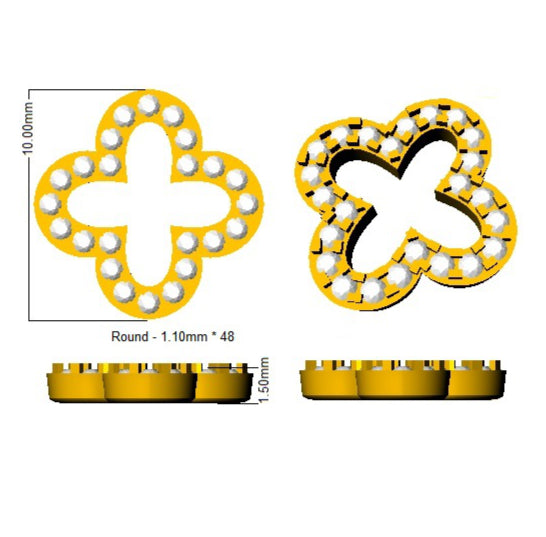 SE5693 — Earrings - 9 KT Yellow Gold detail