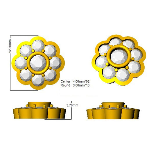 SE5695 — Earrings - 9k Yellow Gold detail