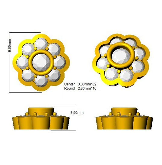 SE5696 — Earrings - 9k Yellow Gold detail