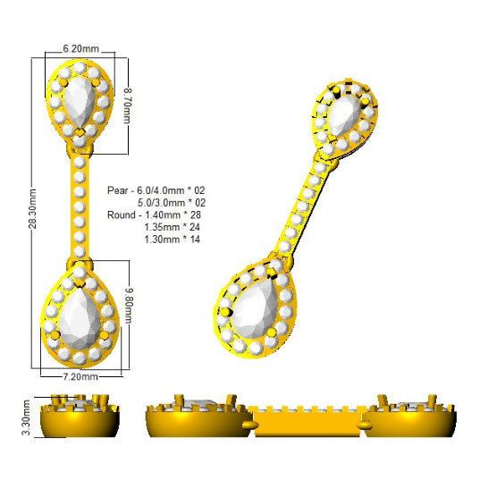 SE5703 — Earrings - 9k Yellow Gold detail