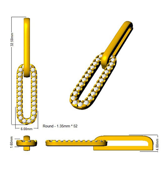 SE5705 — Earrings - 9k Yellow Gold detail