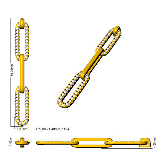 SE5706 — Earrings - 9k Yellow Gold detail