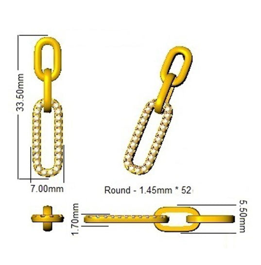 SE5709 — Earrings - 9k Yellow Gold detail