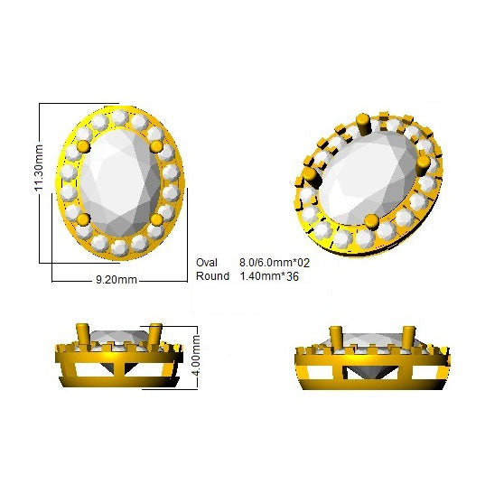 SE5723 — Earrings - 9k Yellow Gold detail
